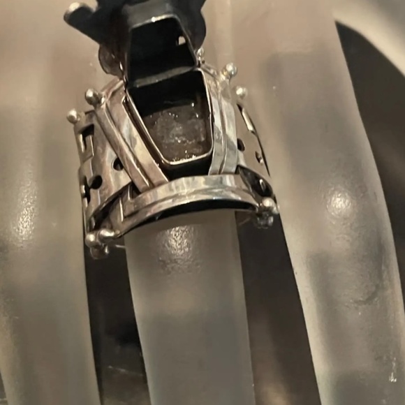 Rare Vintage Mexico Knight Helmet Poison Sterling Silver Statement Adjustable R - Picture 11 of 13